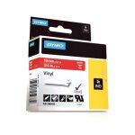Dymo 1805422 - (19 mm) - blanc sur rouge - ruban