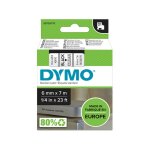 Dymo 43610 (s0720770) - (6 mm) - noir sur transparent - ruban