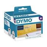 Dymo 99013 (s0722410) - (36 mm x 89 mm) - noir sur transparent - tiquette