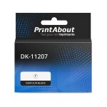 �tiquette compatible brother dk - 11207 - (58 x 58) (dvd / cd) - noir sur blanc