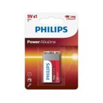 Philips power alkaline 9v e - block - piles