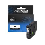 Ruban compatible dymo 45021 (s0720610) - (12 mm) - blanc sur noir Ruban compatible dymo 45021 (s0720610) - (12 mm) - blanc sur noir