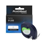 Ruban compatible dymo 91200 (s0721510) - (12 mm) - noir sur blanc Ruban compatible dymo 91200 (s0721510) - (12 mm) - noir sur blanc