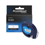 Ruban compatible dymo 91201 (s0721610) - (12 mm) - noir sur blanc Ruban compatible dymo 91201 (s0721610) - (12 mm) - noir sur blanc