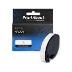 Ruban compatible dymo 91221 (s0721660) - noir sur blanc