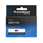 Ruban compatible dymo s0847750 (s0721660) - (9 mm) - blanc sur noir / rouge / bleu