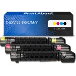 Toner compatible canon c - exv 55 bk / c / m / y - 4 couleurs - multipack