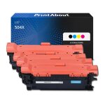 Toner compatible hp 504x (ce250x) - 4 couleurs - grande capacit� - multipack