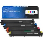 Toner compatible sharp mx - 31gtb / c / m / ya - 4 couleurs - multipack