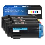 Toner compatible xerox 106r03873 / 74 / 75 / 76 - 4 couleurs - tr�s grande capacit� - multipack
