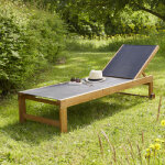 Bain de soleil en acacia noir
