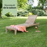 Bain de soleil en teck massif ocean