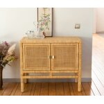 Buffet 2 portes en rotin et cannage