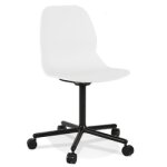 Chaise de bureau moderne 'magellan' blanche sur roulettes Chaise de bureau moderne 'magellan' blanche sur roulettes