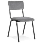 Chaise de cuisine 'vanina' en tissu ctel gris fonc