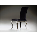 Chaise design baroque acero noire