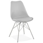 Chaise design 'byblos' grise style industriel