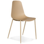 Chaise intrieur / extrieur 'feliz' beige en matire plastique et mtal