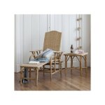 Chaise longue rotin vintage