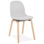 Chaise scandinave de salle  manger 'celtik' en tissu gris clair