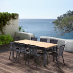 Ensemble table et chaises bali t8 / 12 + f8 teck