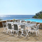 Ensemble table et chaises modulo t6 / 10 + f6 + c4 full verre Ensemble table et chaises modulo t6 / 10 + f6 + c4 full verre