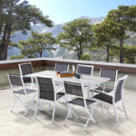 Ensemble table et chaises modulowood t4 / 8 + f4 + c4 verre dco bois