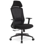 Fauteuil de bureau ergonomique 'pelikan' en tissu noir Fauteuil de bureau ergonomique 'pelikan' en tissu noir