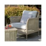 Fauteuil de jardin GoodHome Apolima en acier - Coloris marron - Hauteur 80  cm