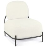 Fauteuil 'orso lounge' en tissu bouloch beige