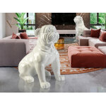 Figurine bulldog blanche