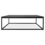 Grande table basse style industriel 'tribeca' en bois et mtal noir