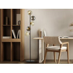 Lampadaire en mtal noir