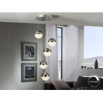Luminaire suspension design sphères 5 lampes Luminaire suspension design sphères 5 lampes