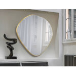 Miroir triangulaire or