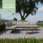 Salon de jardin bas aluminium
