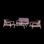 Salon de jardin design bas 4 places