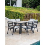 Salon de jardin  manger en aluminium