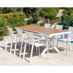 Salon de jardin  manger en aluminium