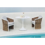 Salon de jardin  manger aluminium et rsine tresse