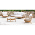 Salon de jardin sofa bois et cordes tressées Salon de jardin sofa bois et cordes tressées