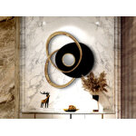 Sculpture murale - noir / or rose