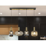 Suspension 4 lampes finition noir / mat