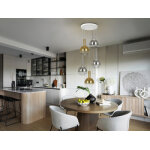 Suspension design led 5 lampes