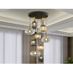 Suspension laiton 9 lampes