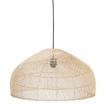 Suspension ronde 'canul' en rotin tress naturel