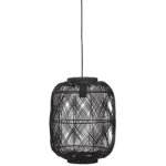 Suspension style lanterne 'pacito' en rotin noir Suspension style lanterne 'pacito' en rotin noir