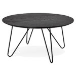 Table basse design 'pluto' noire style industriel