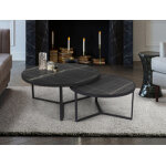 Tables basses rondes finition noir mat