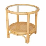 Table basse rotin diamtre 50 cm